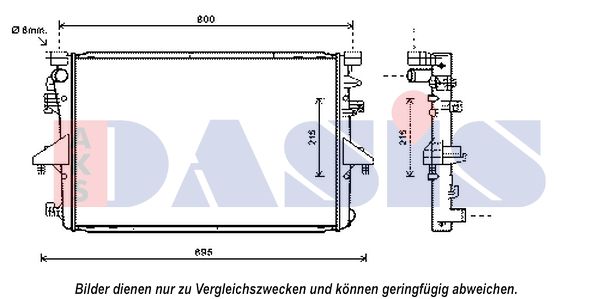 AKS DASIS Radiators, Motora dzesēšanas sistēma 040051N